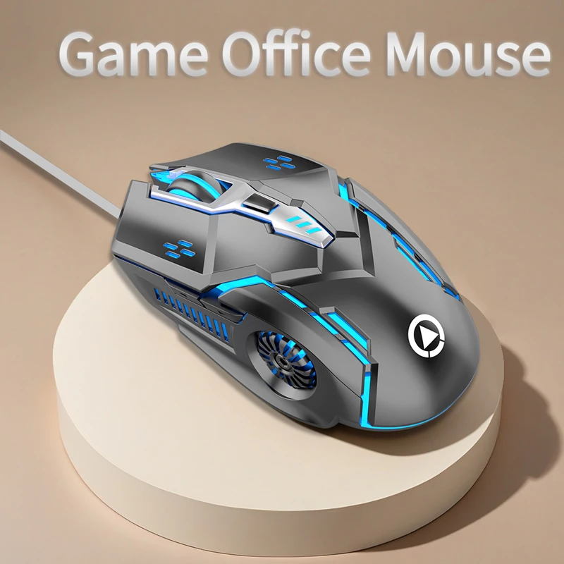USB-Gaming-Maus mit Kabel, 6-Tasten-Hintergrundbeleuchtung, ergonomische Mäuse, DPI-verstellbare optische Mäuse für PC, Gamer, Computer, Desktop