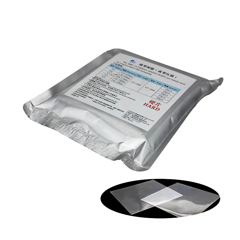 Folha de Material Termoformador Tala Dental Dentadura Oral Modelo Molde Fatia Vácuo Formando Duro 127×127 mm Bolsa 1.5 mm