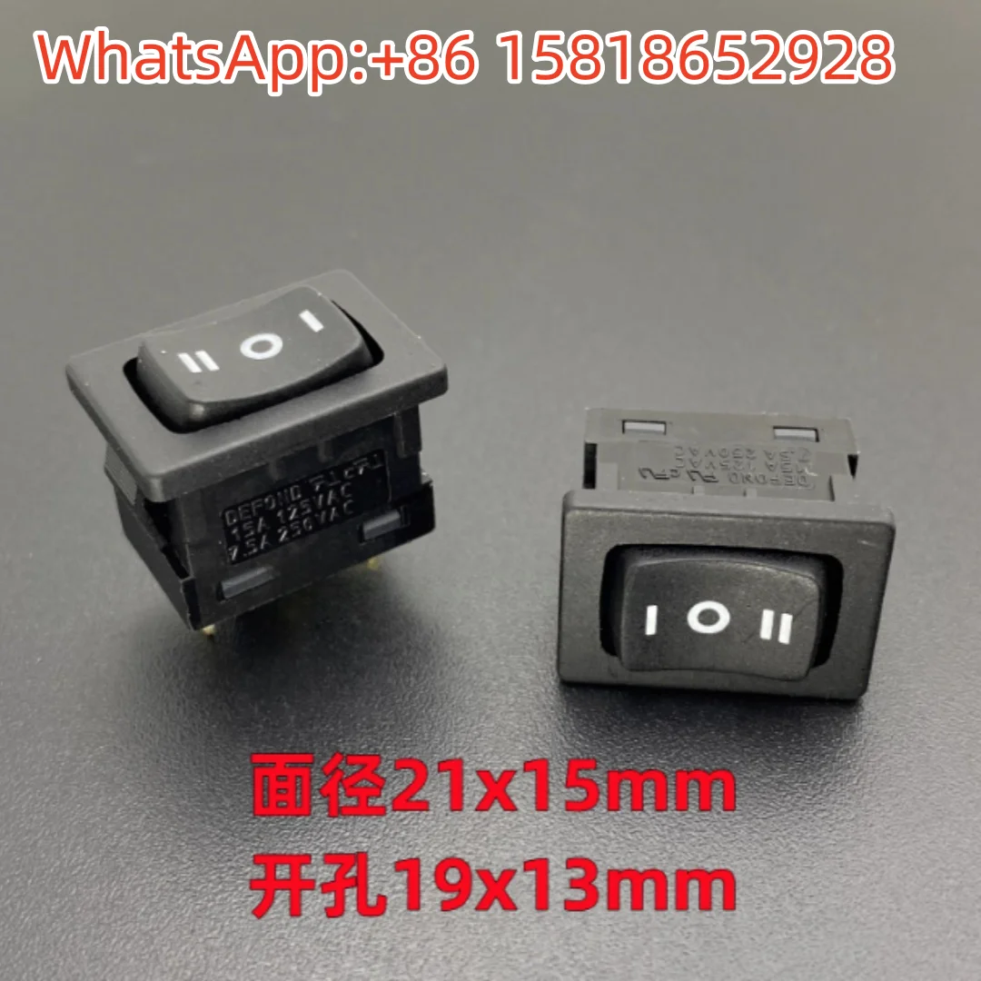 5pcs CRT-1215-Y Power Supply Boat Switch 10A High Current 3 Pins 3 Gears Rocker Button Button