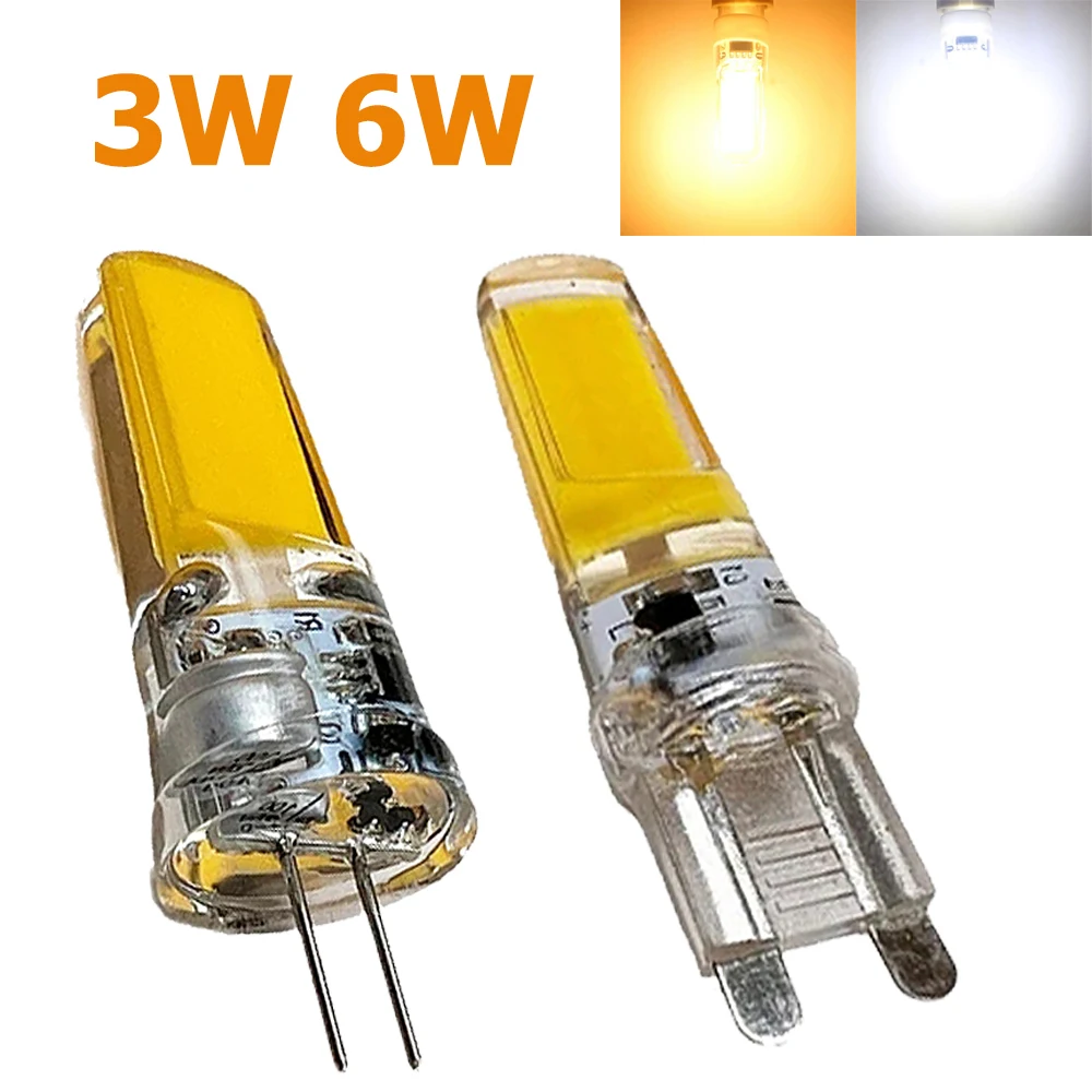 Dimmable 3W 6W G4 G9 Light Bulbs Cob Led 3000K-6500K Lamp 220V 12 Volt Leds Home Appliance Decoration Lighting Living Room