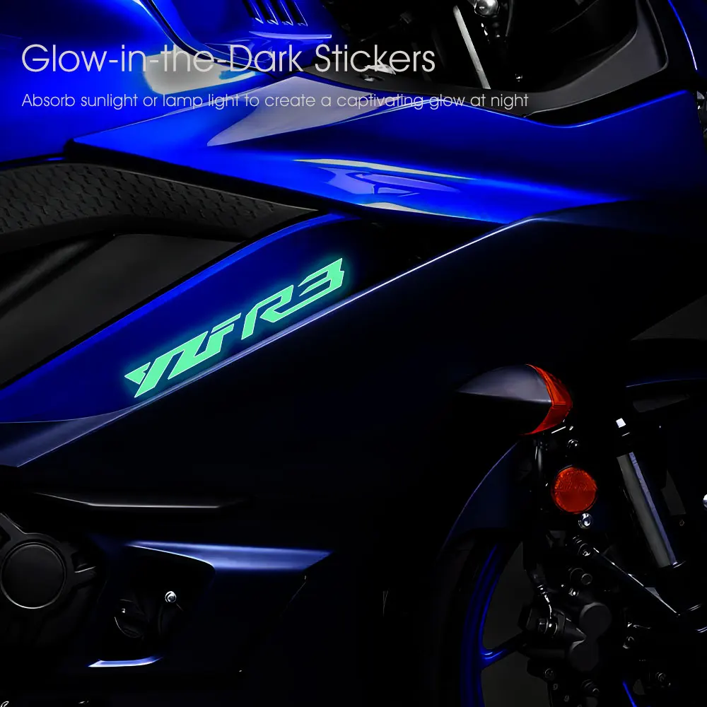 Motorcycle Glow Stickers Waterproof YZF R3 Decal for Yamaha YZFR3 YZF-R3 Accessories 2015 2016 2017 2018 2019 2020 2022 2023