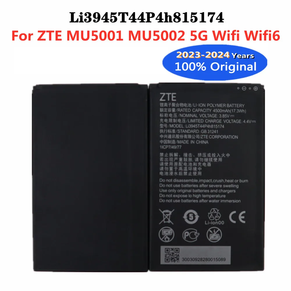 

Оригинальный аккумулятор Li3945T44P4h815174 для ZTE MU5001 MU5002 5G Wifi Wifi6, портативный беспроводной маршрутизатор, аккумулятор, быстрая доставка