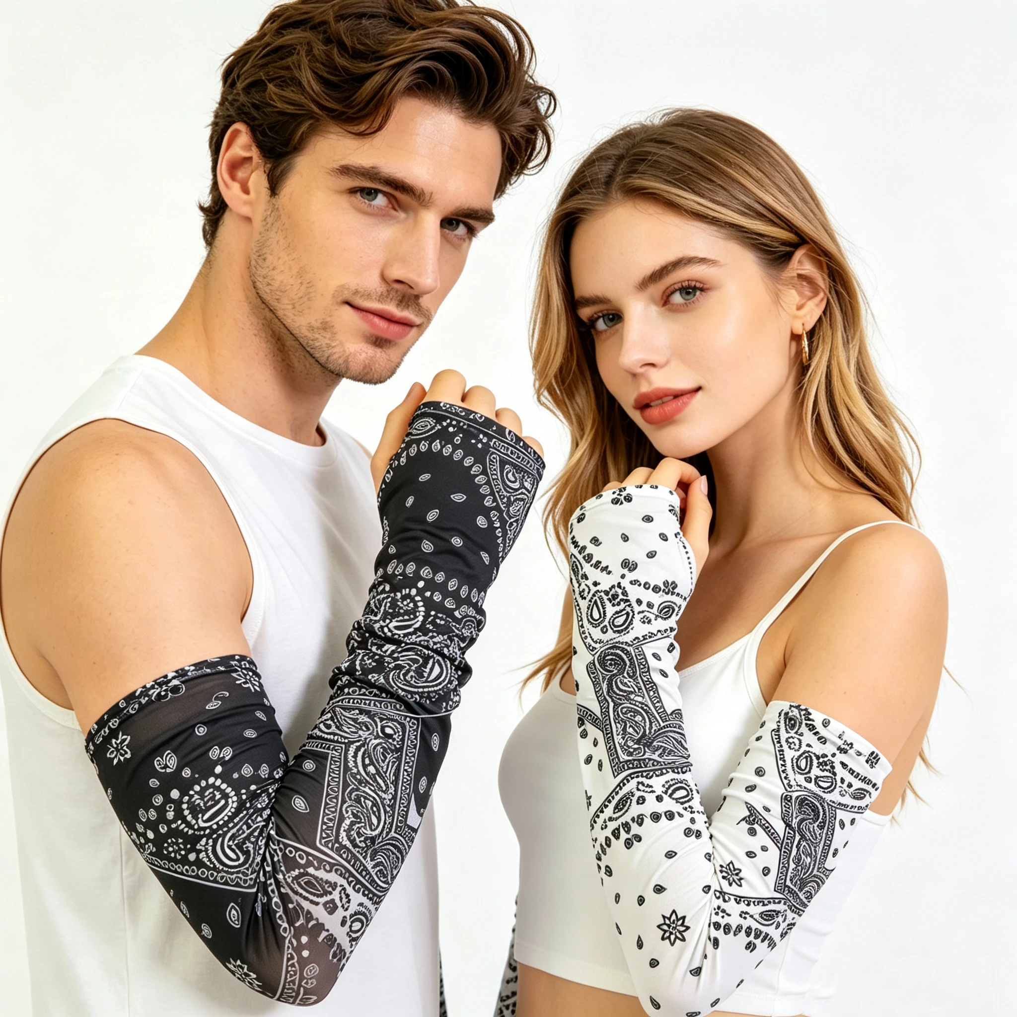 1 Paar Sonnenschutz-Ärmel Eisseide Unisex - alternate angle