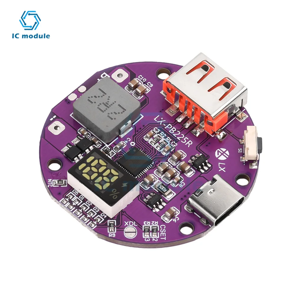 22.5W power bank bidirectional fast charging mobile power module circuit board PD/QC fast charging