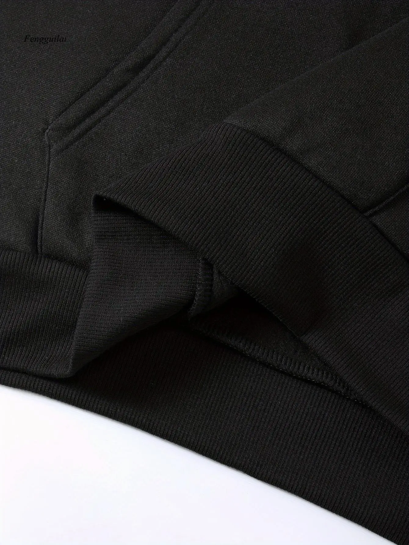 سويت شيرت بقلنسوة بطباعة حرف P من Shockwave - بلوفر بقلنسوة بجيب الكنغر من القماش المطاطي، سترة كاجوال للخريف/الشتاء #4