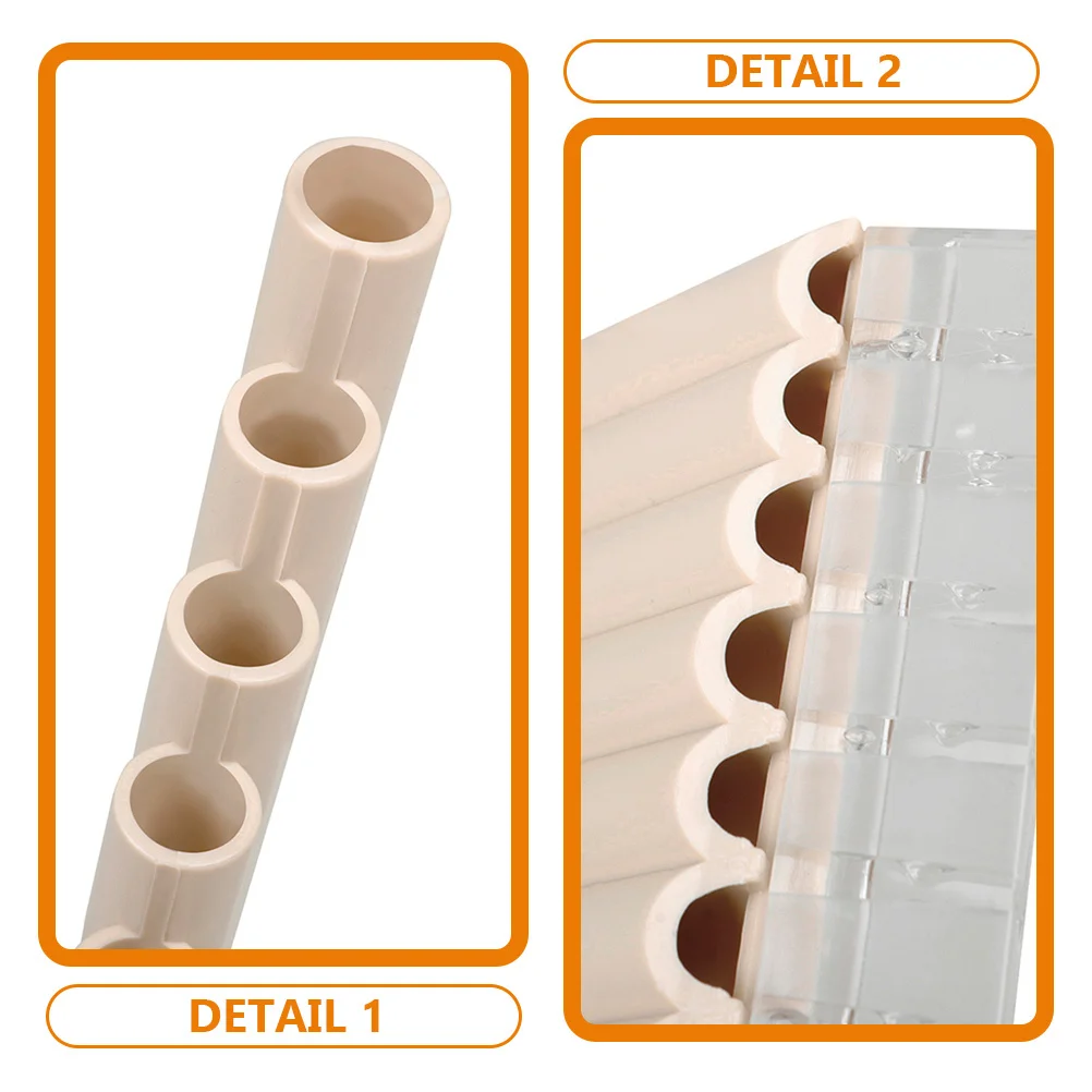 

16 Pan Flute C Key ABS Beginner Panpipes Instrument Portable Pan Flute Kit Music Book and Storage Bag Included