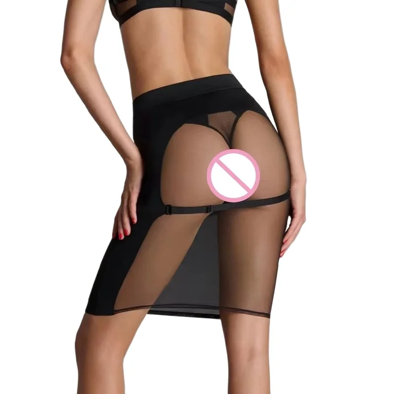 New Black Women's Tight Skirt with Sexy Exposed Buttocks Design for summer 2026 Beach Bikini Waist Hugging Fashionable Women's C