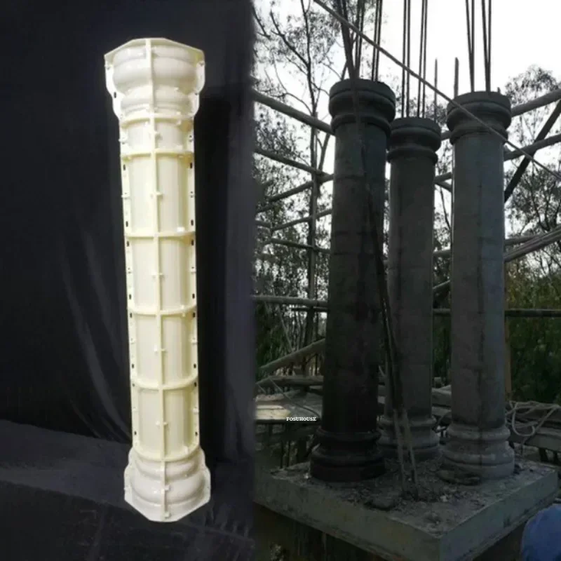 Villa Building Exterior Wall Decoration Mold Roman Column Mold Cylindrical Smooth Column Model Round Concrete Column