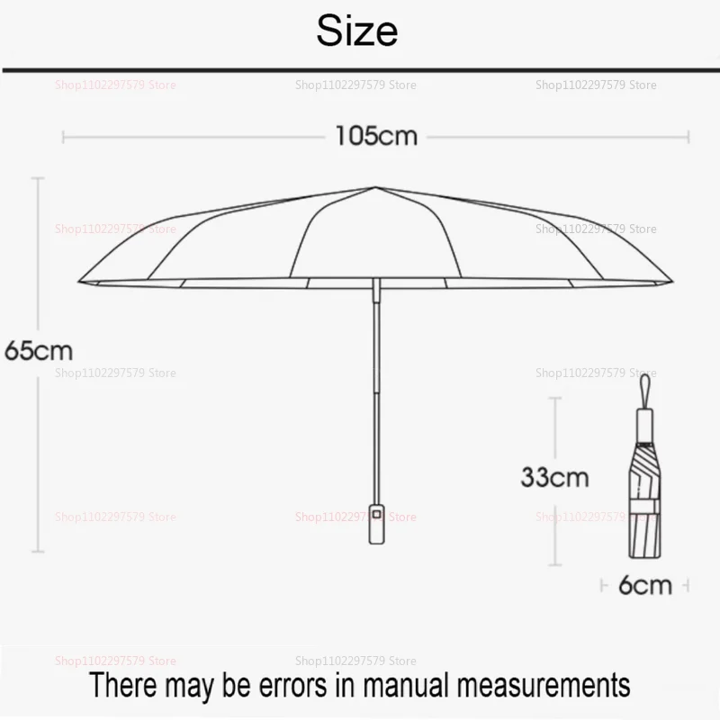 24 العظام الغراء الأسود مظلة أوتوماتيكية بالكامل مع عارضة سميكة ودائمة ثلاثة أضعاف مظلة مظلة قابلة للطي مقاومة للأشعة فوق البنفسجية #6