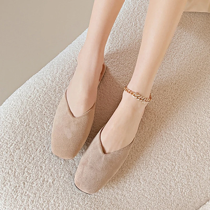 Mules et sandales d'été pour femme, style nuage, en daim, plates, décontractées, à talon bas, pour la maison et la plage