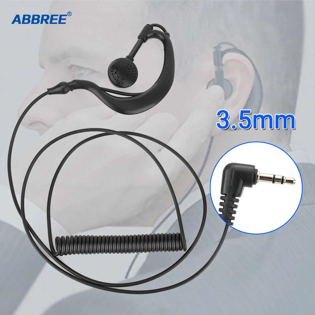 

3.5mm G-Shape Headset Walkie Talkie Earpieces Stereo Wired Earphone For Speaker Mic Baofeng UV-5R BF-888S UV-5RH Quansheng UV-K5