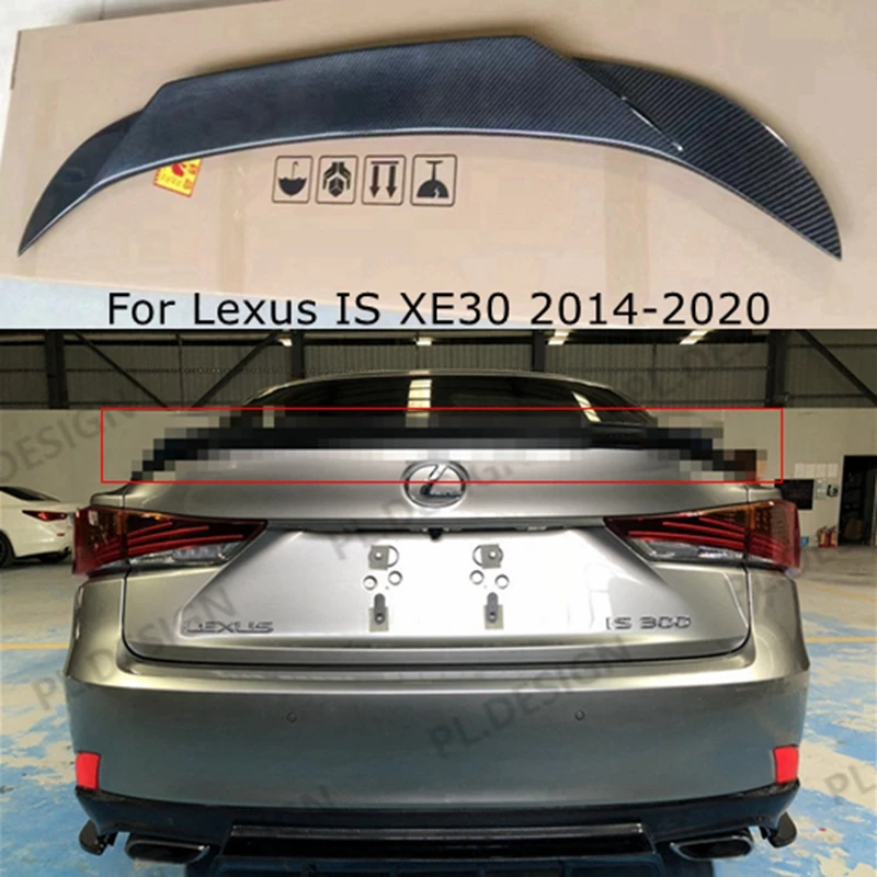 

Для Lexus IS XE30 задний спойлер из углеродного волокна крыло багажника 2013-2020 FRP глянцевый черный