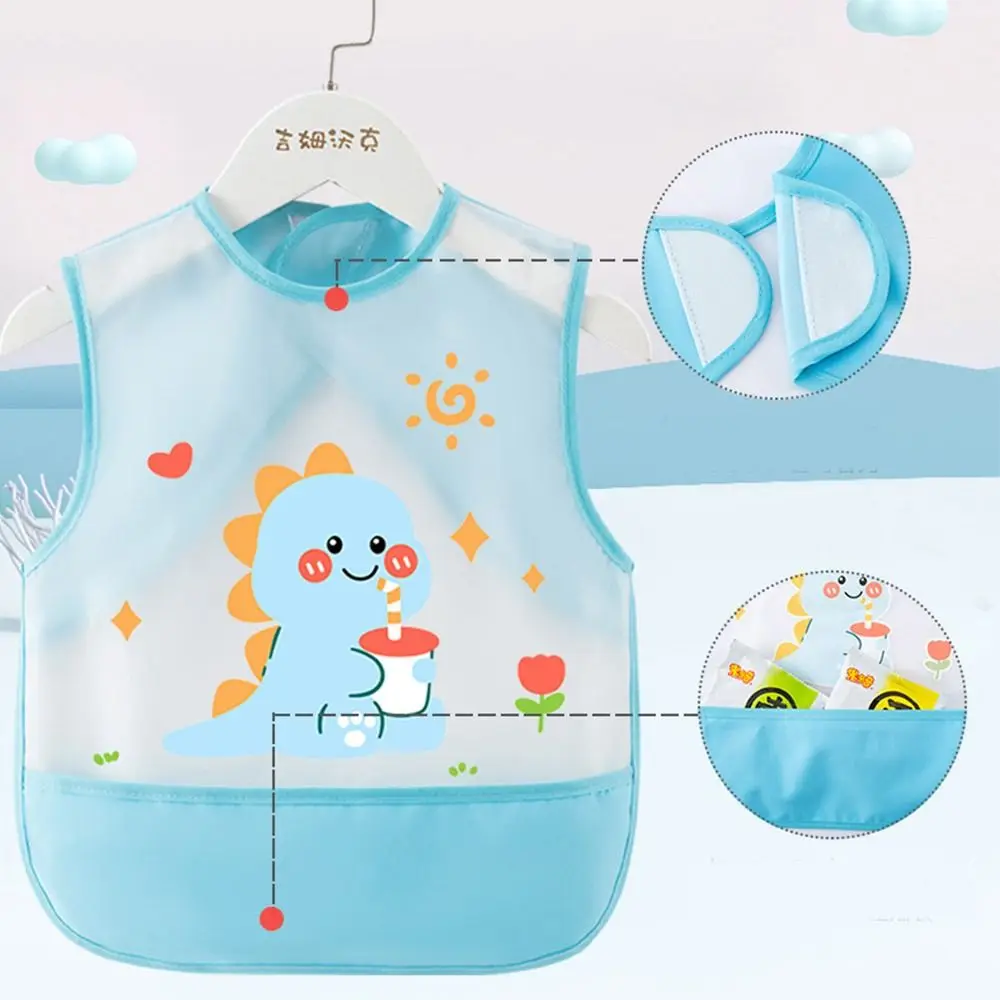 

Animal Pattern Baby Feeding Bib Waterproof Sleeveless Sleeveless Bibs Anti-dirty Comfortable Saliva Towel Burp Apron Boys Girls