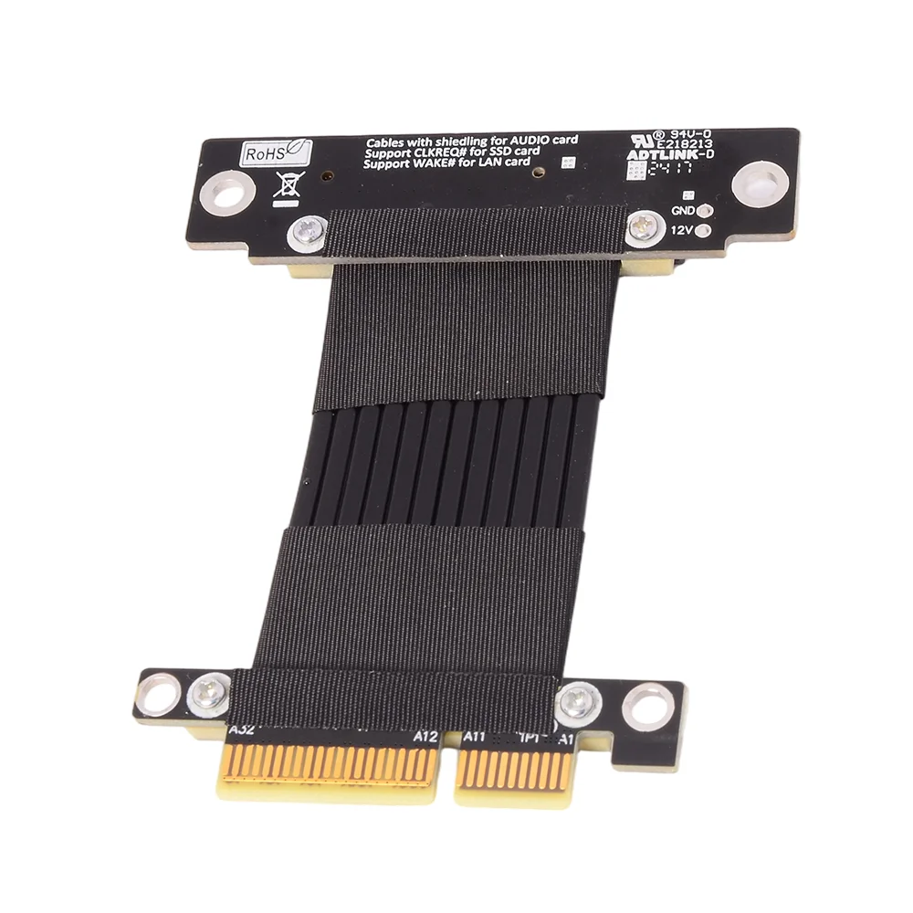 ADT PCI-E 3.0 /4.0 X4 to X4 延長ケーブル PCI Express 4x ライザーケーブル エクステンダー コンバーター アダプター キャプチャーカード (NVMe SSD USB対応)