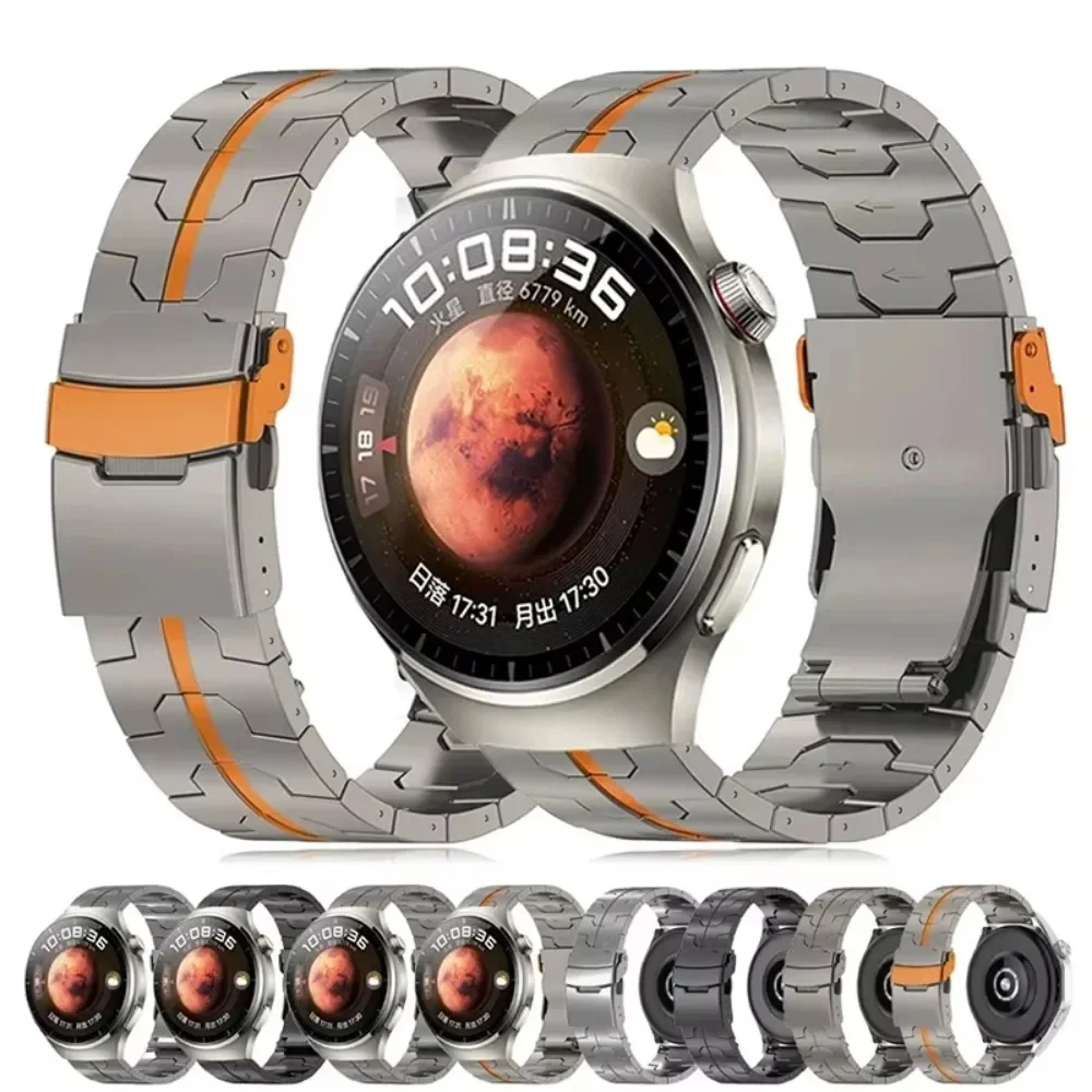 20 مللي متر 22 مللي متر سوار تيتانيوم لهواوي Watch5 GT5 برو GT4 46 مللي متر حزام معدني فاخر لسامسونج غالاكسي 7 6 4 5 44 مللي متر 40 مللي متر الرجال الفرقة #6
