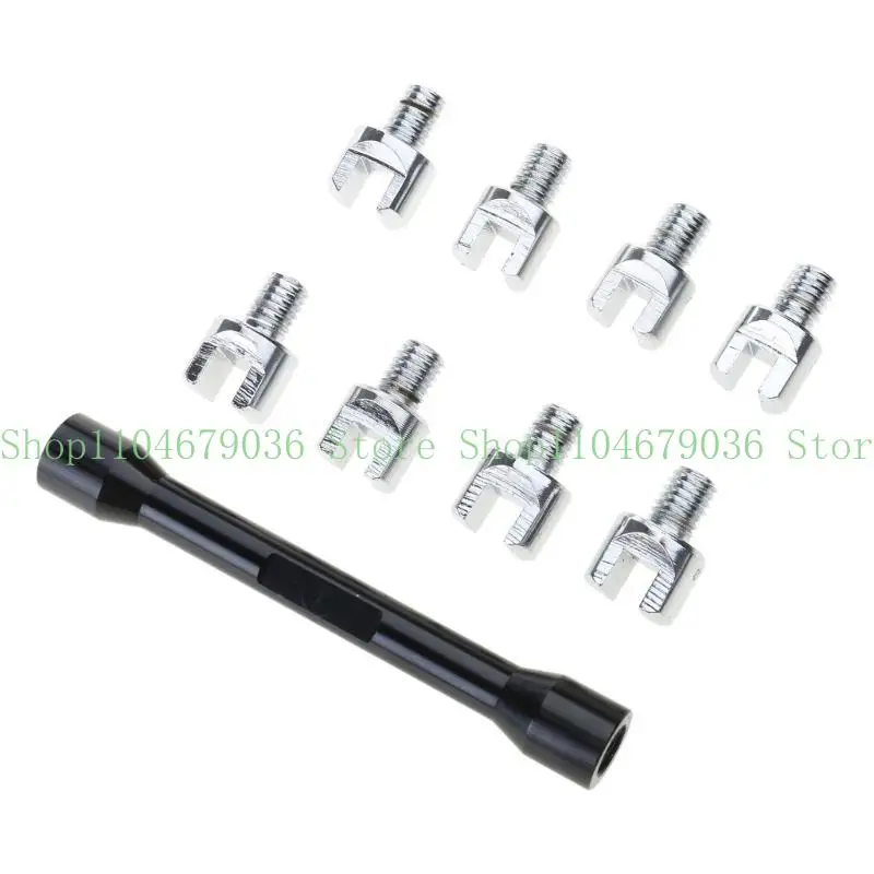 

652F гаечный ключ со спицами, пригодный для мотоцикла, велосипеда, обода колеса, инструмент для ремонта, 10 в 1, комплект для