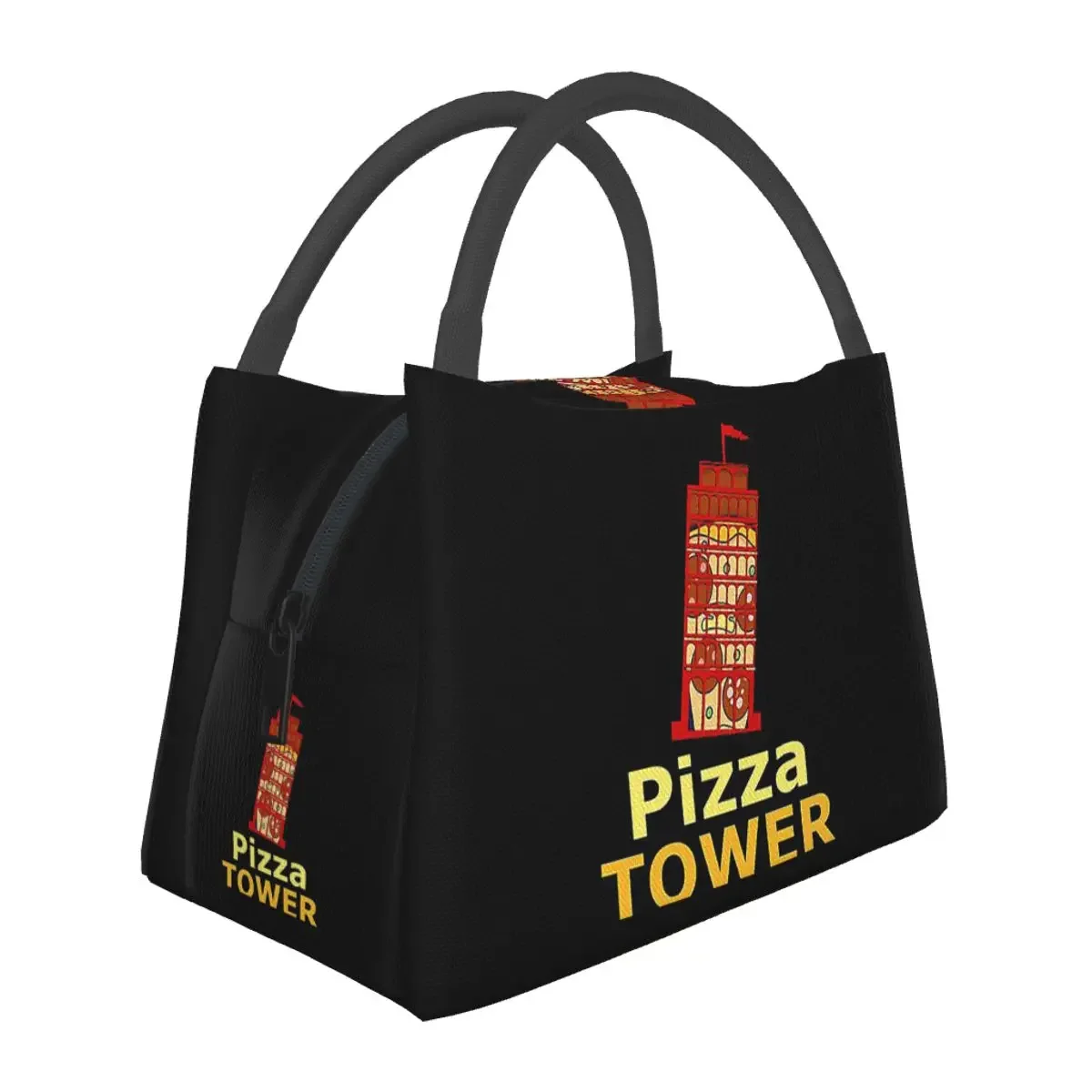 

Pizza Tower Lunch Bags Insulated Bento Box Portable Lunch Tote Picnic Bags Cooler Thermal Bag for Woman Girl Work