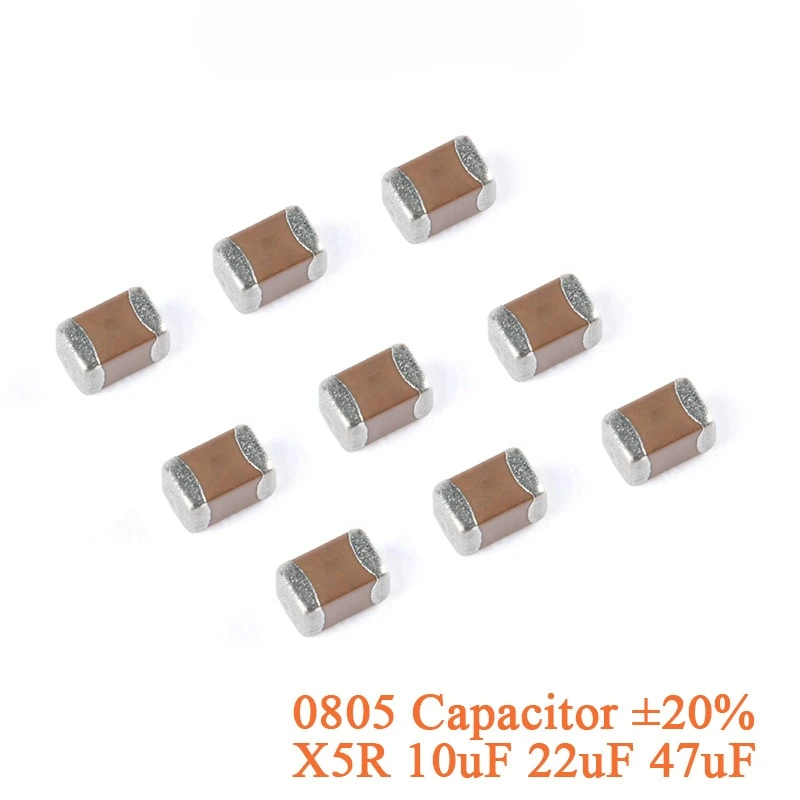 

100pcs 0805 Smd Capacitor ±20% X5r 10uf 22uf 47uf