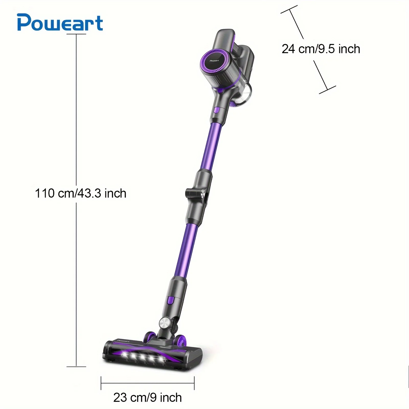POWEART N700 Cordless Handheld Vacuum Cleaner 30Kpa Powerful 8-in-1 Stick Vacuum Lightweight Wireless Vacuum for Home Bed Carpet
