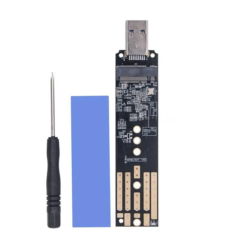 1 Set Riser Card JMS581DL Chip M2 To USB 3.2 GEN2 Type-A M.2 SATA/NVME SSD Adapter Converter Support 2230 2242 2260 2280 M2 SSD