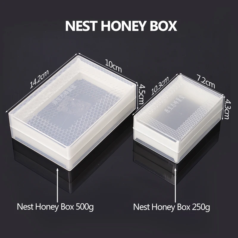 Honeycomb Honey Box Nest Honey Box Transparent Plastic Beekeeping Tool Nest Removable Clean Sanitary Separable honey Storage Box