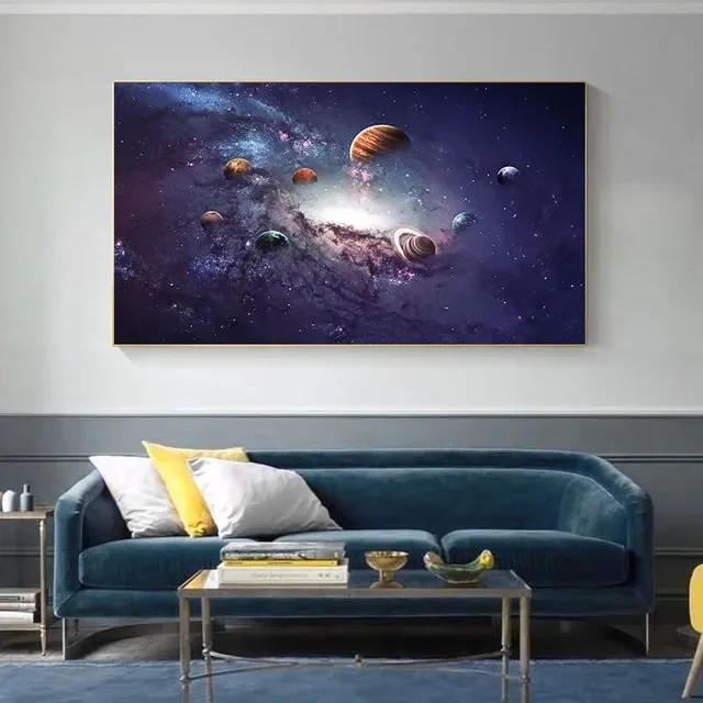Solar System Planet Nebula Space Universe Science Education Poster Canvas Painting Wall Art Pictures School Home Decor