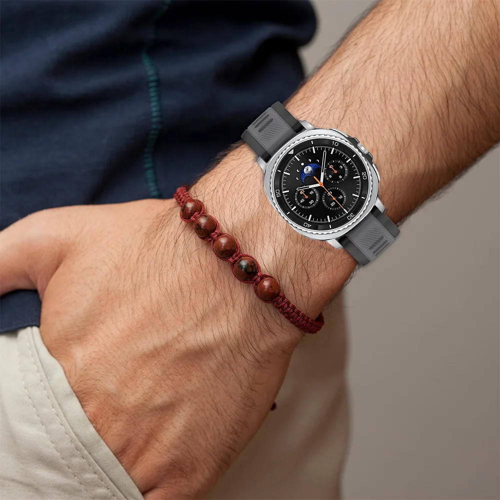 Sports Silicone Strap For Samsung Galaxy Watch Ultra 2025 47mm Two-Tone Bracelet Galaxy Watch 8 44/40mm 8 Classic 46mm Watchband