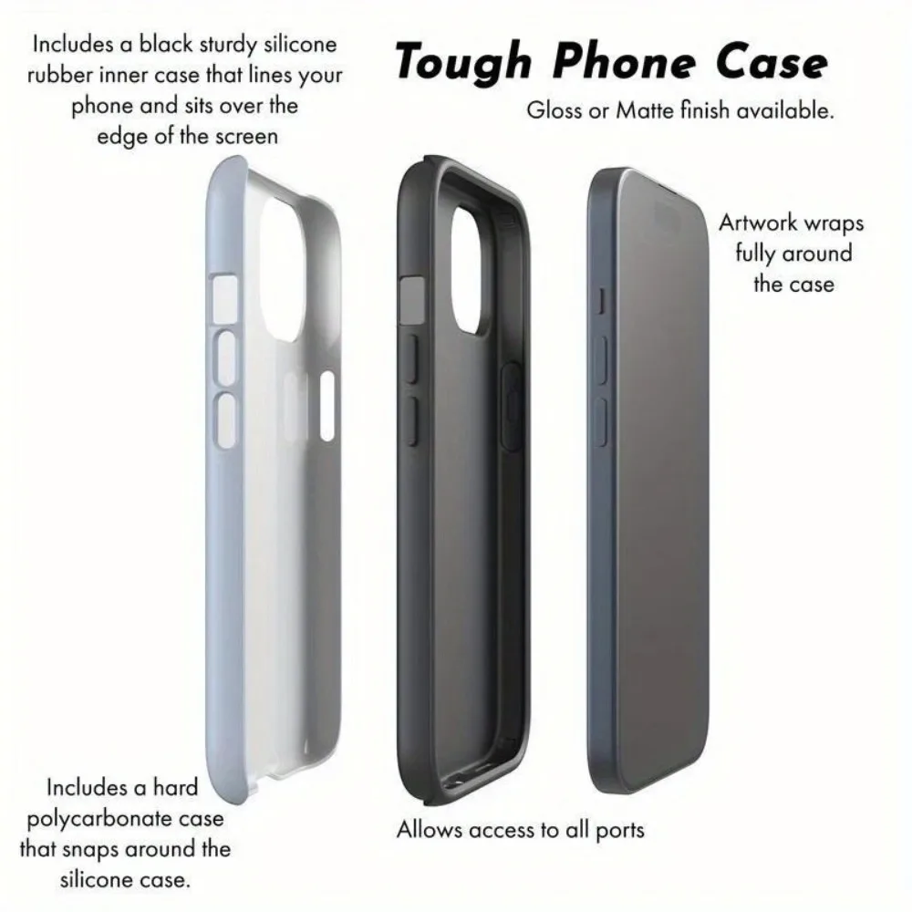 Modisches 2-in-1-Handycase geeignet für iPhone 17 16 15 14 13 12 11 Pro/Max/Plus, stoßfeste und sturzsichere Rückabdeckung – Detail 3