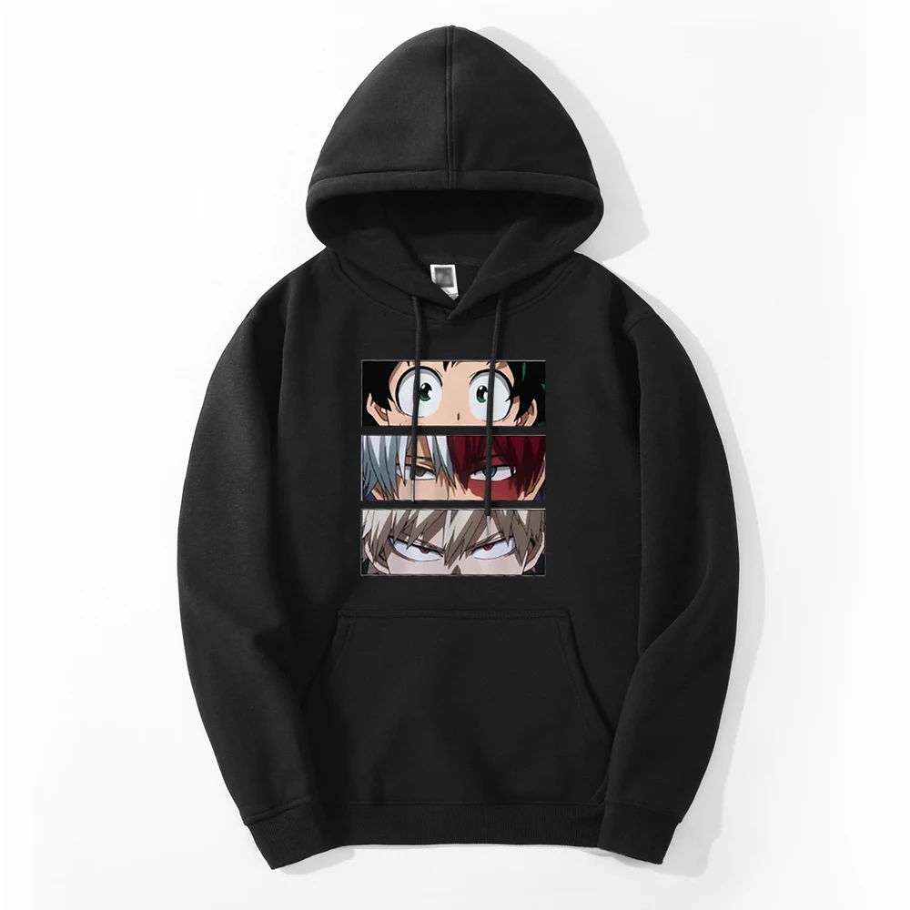 My Hero Academia Deku Bakugou Todoroki Anime Spring Men Fashion Printing Hoodie Sweatshirts Hip Hop Hooded Top Breathable Hoody