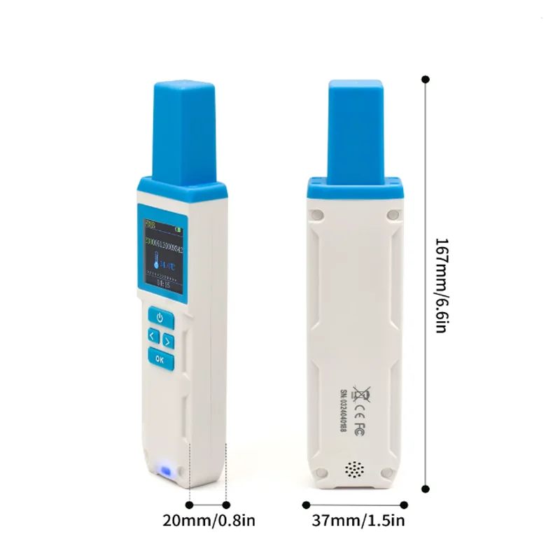 

Сканер температуры для животных Blue Cat Dog Pet RFID, высокоточный считыватель карт доступа FDX-B FDX-A HDX 134.2 кГц ABS