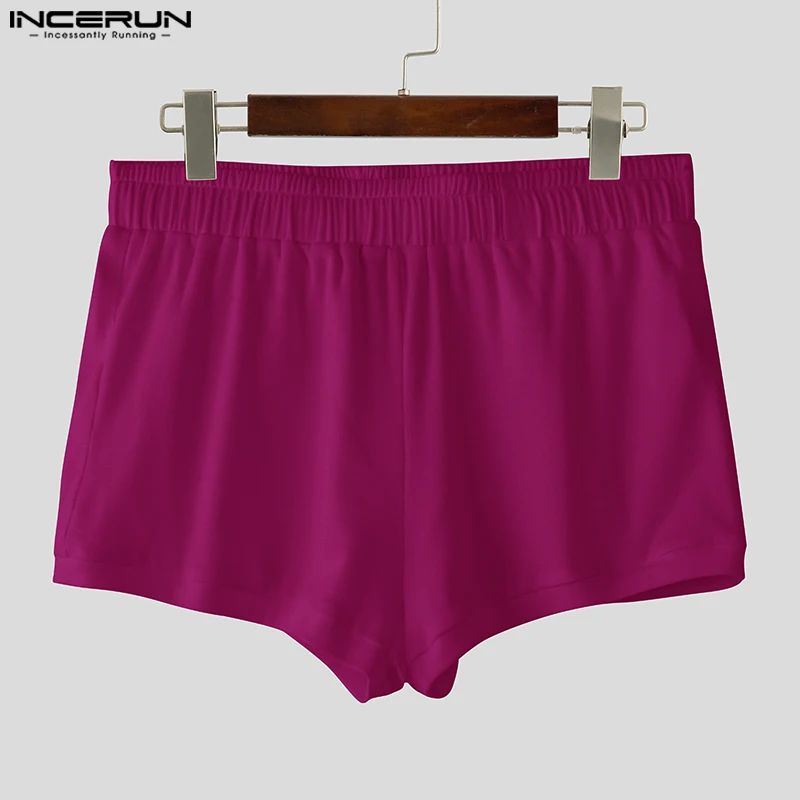 

INCERUN Men Shorts Solid Color Elastic Waist Joggers Hollow Out Men Bottoms Summer Streetwear Sexy Fashion Male Shorts S-5XL