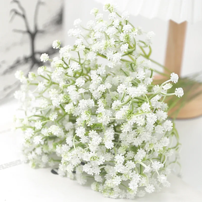 5/10/20Pcs Artificial Baby\'s Breath Flowers Real Touch Gypsophila Suitable for Wedding Bride Engagement Home Ornament Room Decor