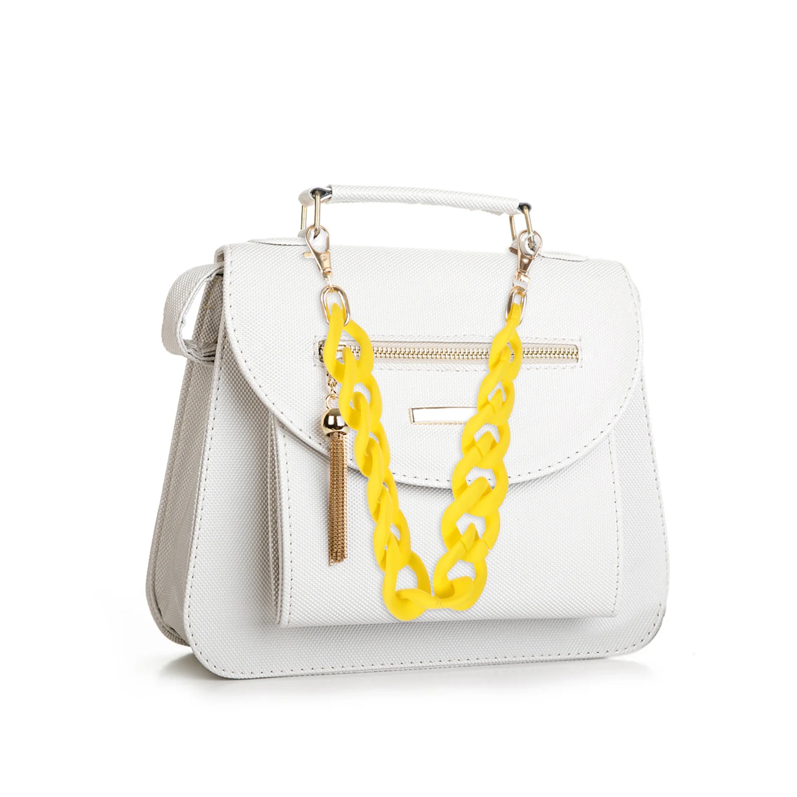 

Frosted Rubber Bag Strap Chain Handle Replacement DIY Metal Handbag Chains Lightweight Durable Tote Accessories Bag Hanging