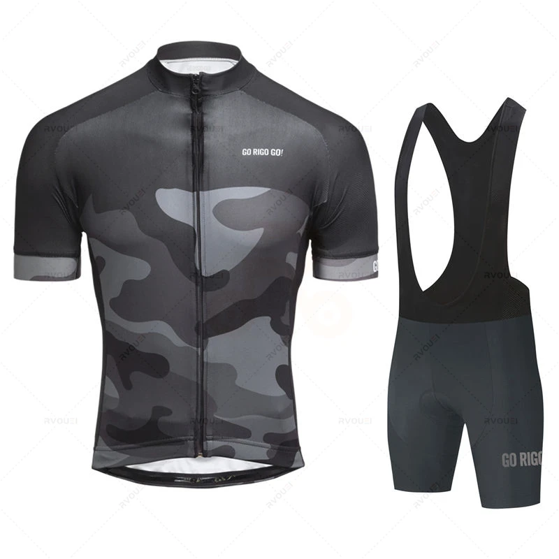 Go Rigo Go Conjunto de Jersey de Ciclismo Ropa de Ciclismo de verano MTB bicicleta camisa de manga corta Ropa de bicicleta de montaña Ropa Maillot Ciclismo