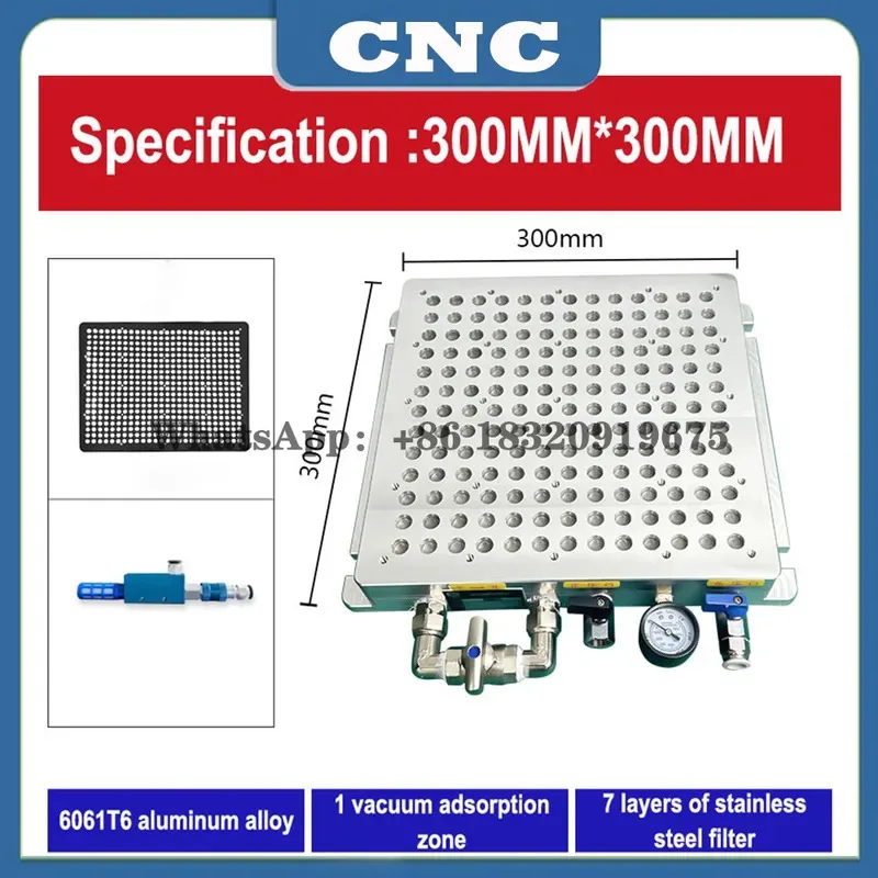 CNC マシニング センター真空吸引カップ工業用シールレス真空ポンプ多孔質強力な吸着プラットフォーム フライス盤
