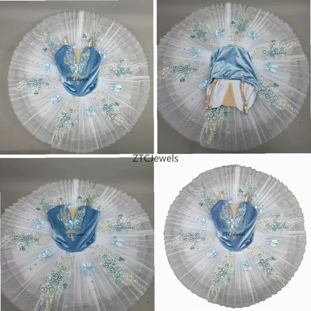 

Swan Lake Ballet Dress Blue Tutu Skirt with Suspender Cosplay Performance Costume for Girls Women Adults Ballerina Dance