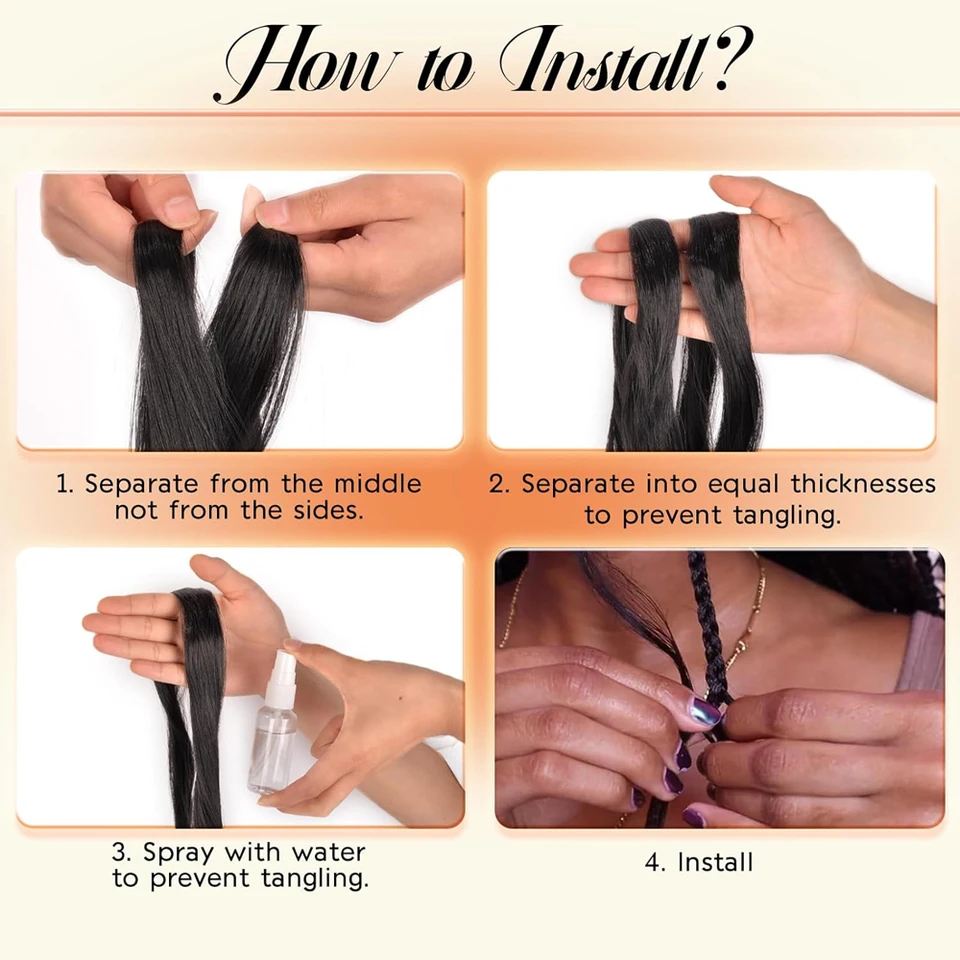 Cabello para trenzas rizado francés, 22 pulgadas, preestirado, onda suelta, para trenzas de caja, extensión sintética para mujer 5