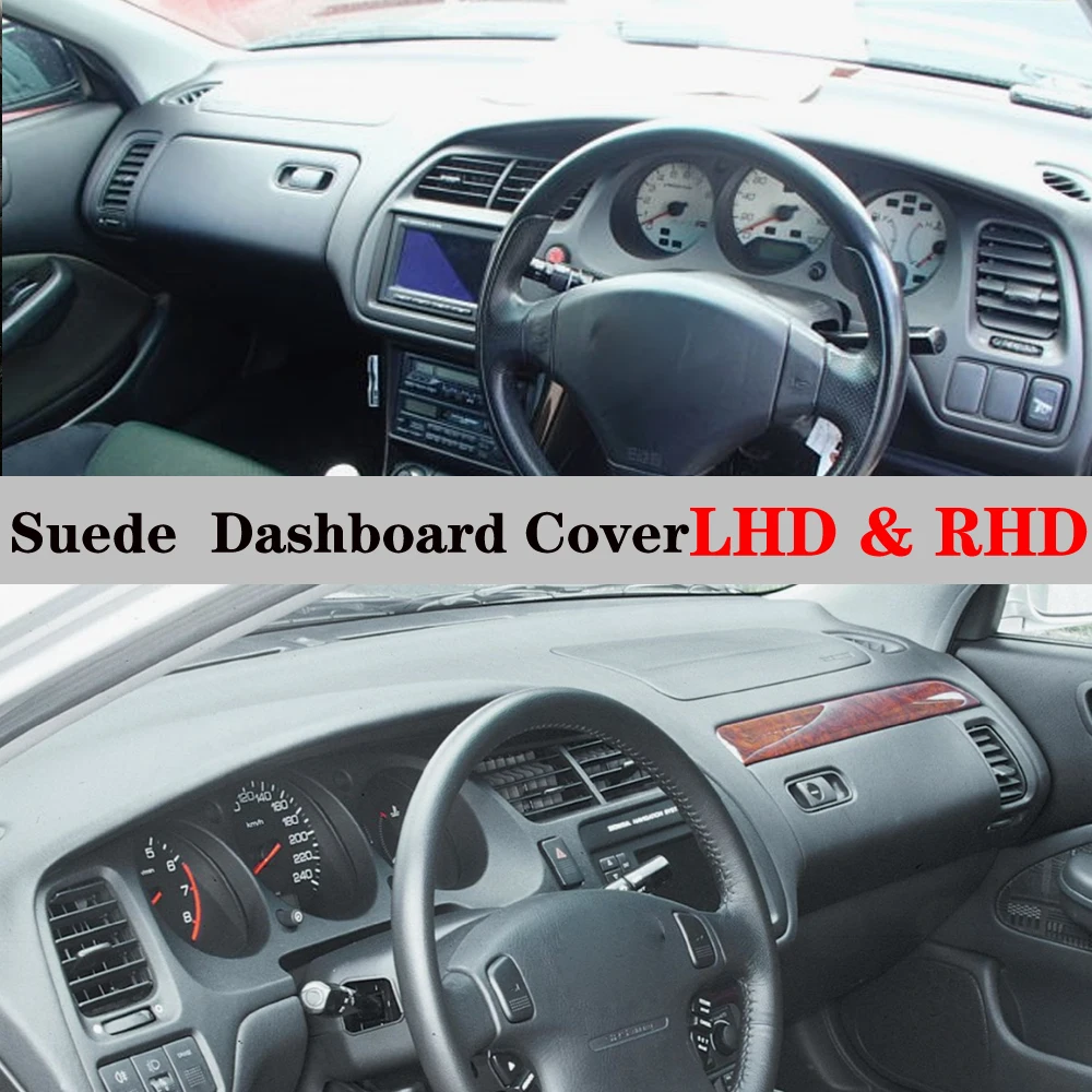 Suede Dashmat Dashboard Cover Pad Dash Mat Carpet Accessories For Honda Accord VI EURO Type R CF4 SIRT CL1 CP4 CH1 CK 1997-2003