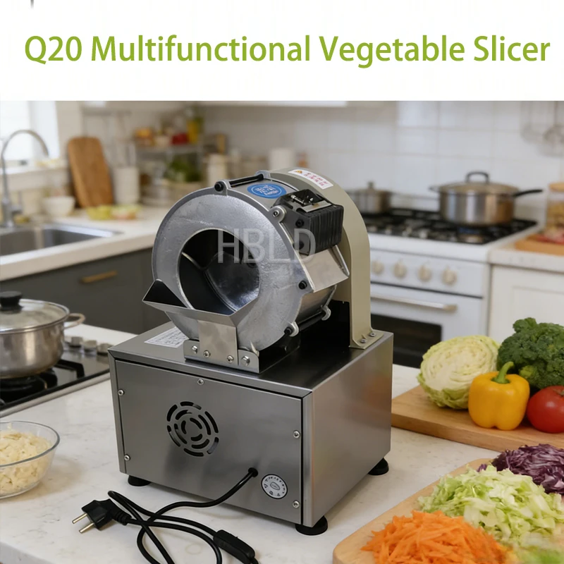 Commercial Electric Vegetable Cutter Stainless Steel Body Shredder for Olive Carrot Potato 110V 220V Kitchen Appliance