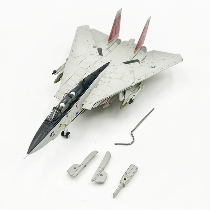 

Diecast 1/100 Scale US F-14D F14 VF-31 Interchangeable Variable Wing Version Alloy Aircraft Model Collectible Toy