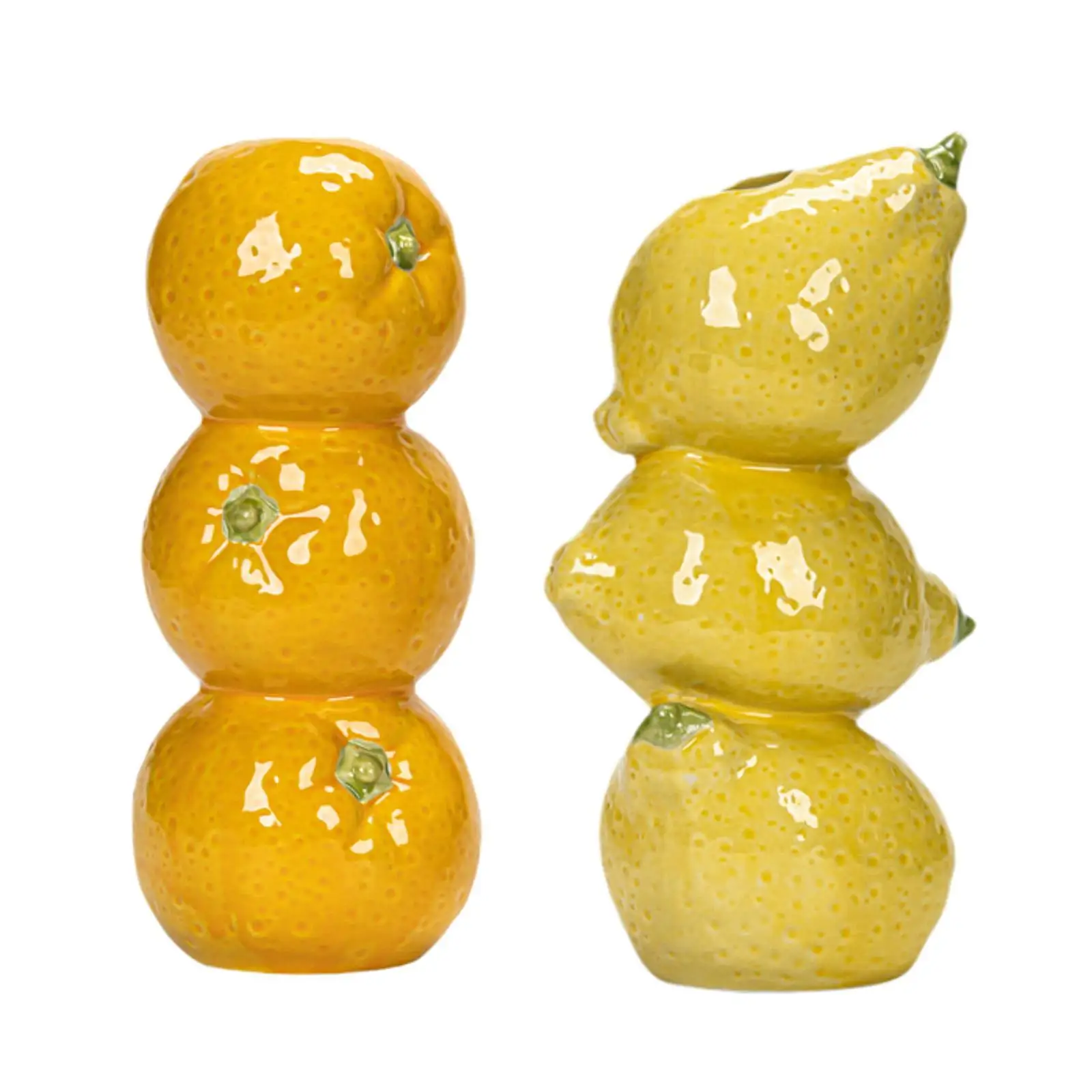 Ceramic Fruit Bud Vase Desktop Ornament for Living Room Kitchen Bookshelf
