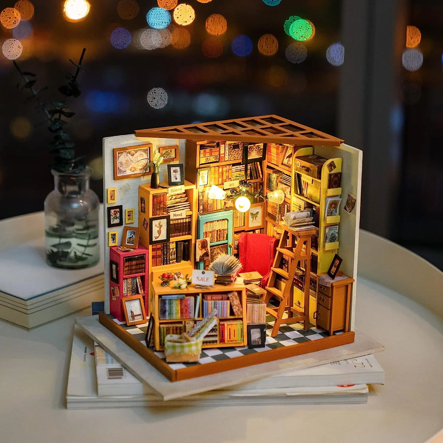 Robotime-Kits de casa de muñecas de madera para niñas, miniatura de casa de muñecas DIY con muebles, regalo para niñas, la mejor colección para