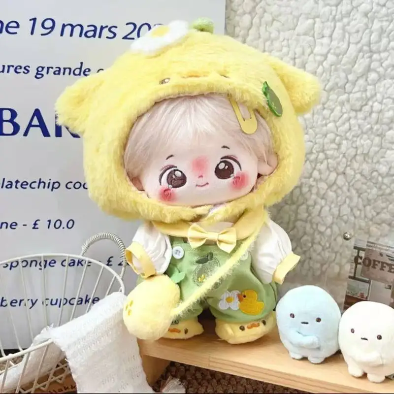 

20cm Cotton Doll Clothes Cute Pear Duck Clothes Set Stuffed Plush Toy Replacement Outfit No Attribute For Doll Collectors