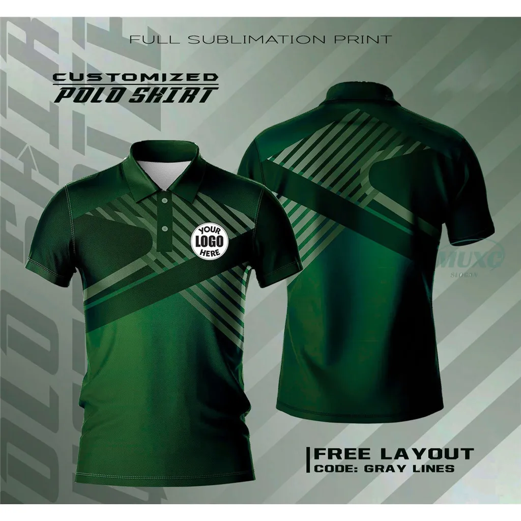 FREE CUSTOM 2026 POLO SHIRT FULL SUBLIMATION PRINT FREE LOGO TEXT GEOMETRIC BREATHABLE QUICK DRY COMFORTABLE UNISEX TEAM