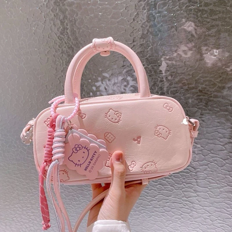 

Cute Sanrio Cartoon Anime HelloKitty Pink and Tender Armpit Bag New One-Shoulder Crossbody Kawaii versatile bag Holiday Gift