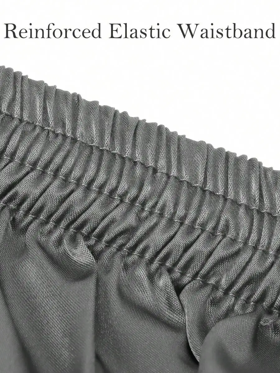 

Mens Silk Satin Boxer Shorts Reinforced Elastic Waistband Lounge Sleepwear
