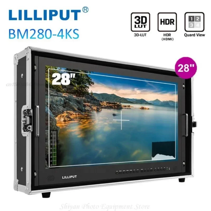 LILLIPUT BM280-4KS 28 Inch 3840x2160 Ultra HD Monitor 3D LUT HDMI-compatible SDI 4K with Accurate Color Calibration