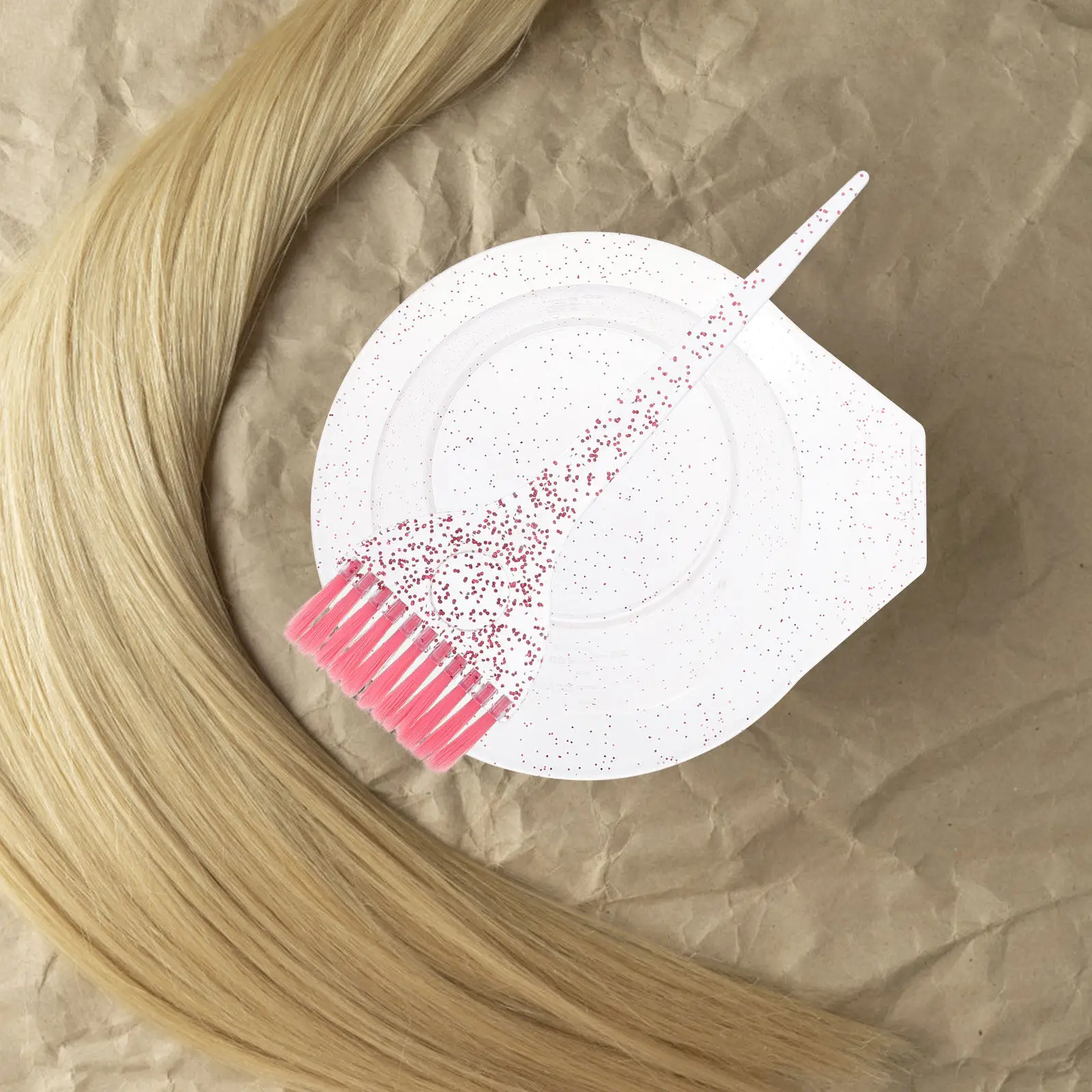 

Набор для окрашивания волос: профессиональная утолщенная чаша для смешивания с мерной шкалой и кисть, многофункциональный, для окрашивания и тонирования волос