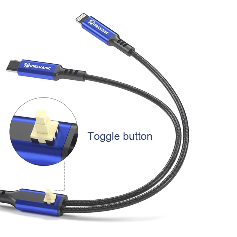 2 in 1 DFU-herstelkabel voor iPhone 6-15PM Automatische herstelmodus technische kabel Lightning type-C data Oplaadkabel