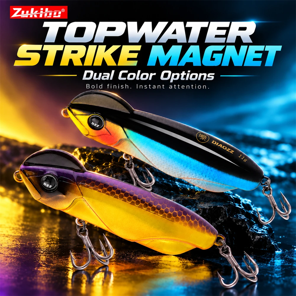 ZUKIBO Sinkender Bleistift-Angelköder, Rasselnder Weitwurf-Vibrations-Hartköder, Wobbler, Künstlicher Köder für Barsch, Hecht, Barschfisch